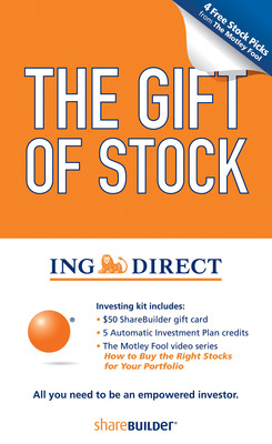 ING Direct USA's ShareBuilder Unveils the Gift of Stock for Holiday Wish Lists
