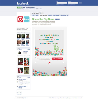 Target Marks the New Year by Offering Parents a Chance to Share Birth Announcements with the World