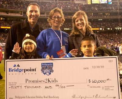 Thanks to the 2010 Bridgepoint Education Holiday Bowl, Promises2Kids Receives Generous Donation