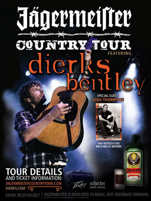 Country Music Star Dierks Bentley Set to Headline 2011 Jagermeister Country Tour
