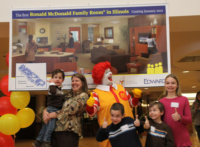 Edward to Open First Ronald McDonald Family Room in Illinois, Announces KidsCare Campaign for Renovation of Kids' Critical Care Areas