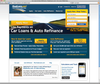 RoadLoans.com® Launches Redesigned Web Site