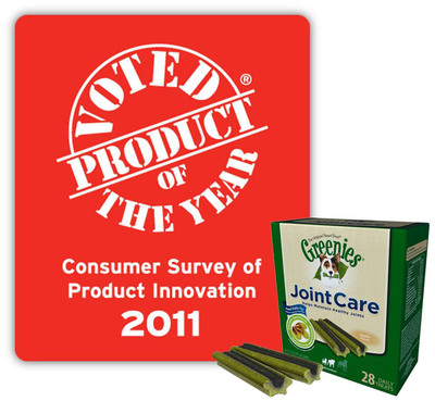 New GREENIES® JointCare Canine Treats Take 2011 Product of the Year Award