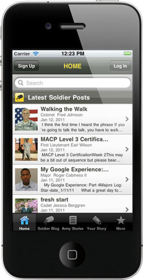 U.S. Army Launches iPhone Application and Mobile Website for Army Strong Stories Blogging Platform