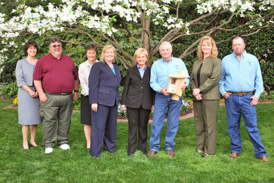 SECU's 100,000th Bluebird House Finds Home at NC Governor's Mansion!