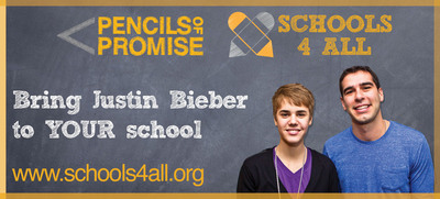 Justin Bieber to Visit One School to Help Pencils of Promise Build "Schools 4 All"