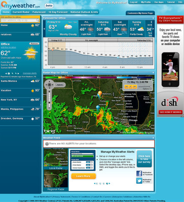 MyWeather.com Launches As World's Most Precise, Personalized Digital Weather Service: Weather Just Got Personal™