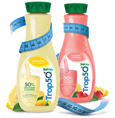 Tropicana Trop50® Launches New Low-Guilt Lemonade and Raspberry Lemonade