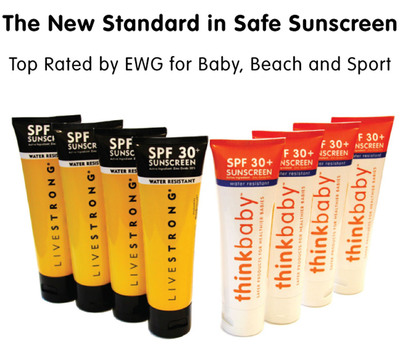 thinkbaby™ and thinksport™ LIVESTRONG® Sunscreen - The New Standard in Safe Sunscreen