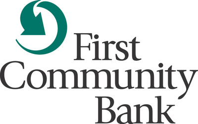 First Community Bank logo.