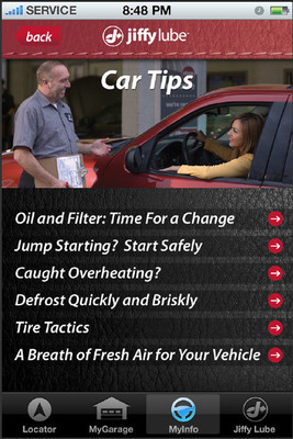 Jiffy Lube Streamlines Car Care with New iPhone App
