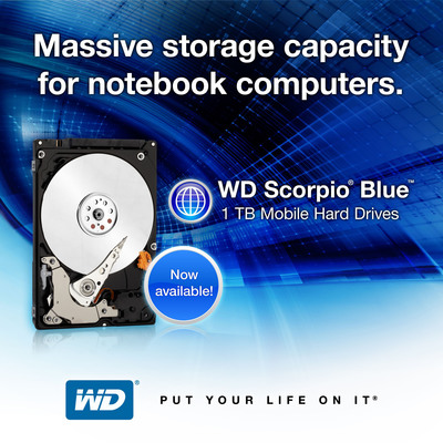 WD® Slims 1 TB Hard Drive to Fit Mainstream Notebooks