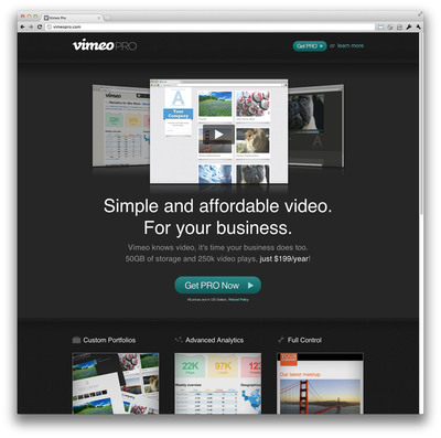 Vimeo Makes Quality Video Hosting Affordable for Small Businesses With the Launch of Vimeo PRO