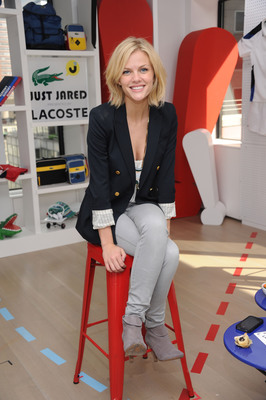 Actress and Model Brooklyn Decker Visits the "Just Jared Studio Presented by LACOSTE"