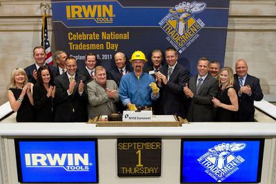 IRWIN Tools Honors America's Tradesmen With THE OPENING BELL Ceremony at the New York Stock Exchange