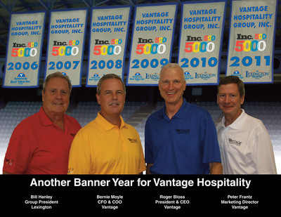 Vantage Hospitality Enjoys Another Banner Year with Sixth Straight Inclusion on Inc. 500/5000 List of America's Fastest-Growing Private Companies