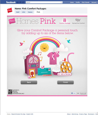 Hanes® Launches Comfort-Sharing Facebook Application for Breast Cancer Awareness