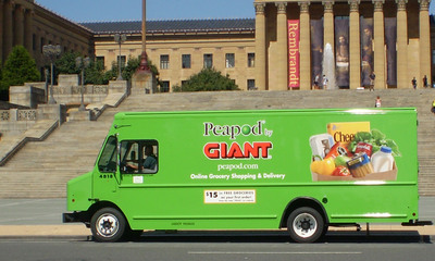 How does Peapod compare to other online grocery services?