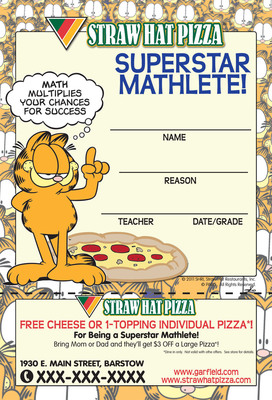 Garfield the Cat Will be Eating Straw Hat Pizza From Now On!