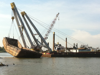 Inland Salvage Inc. Completes Lightering and Salvage Operations of Sunken Hopper Barge