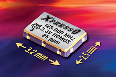 +/-25 ppm XpressO Oscillators from Fox Electronics Operate Over Wide Temperature Range