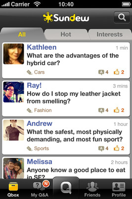 Sundew Social Q&amp;A App Gets Reliable Answers Fast