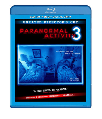 Record-Setting* Prequel to the Phenomenally Popular Film Series - PARANORMAL ACTIVITY 3 - Delivers More Terrifying Suspense and Shocks With an Unrated Version on Blu-ray™/DVD Combo Pack