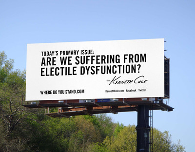Kenneth Cole Unveils His Newest Billboard...A Social Commentary on the Primary Elections &amp; Asks the Facebook Community to Determine His Next Billboard