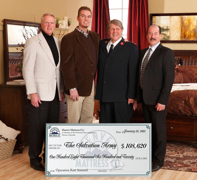 Denver Mattress Donates Over $108,000 to The Salvation Army