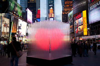 Think Energy Shows Heart, Sponsoring Times Square Valentine Sculpture and Donating to Pediatric Cancer Research at Columbia