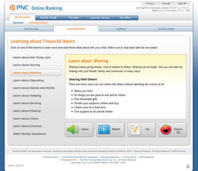 Kids Learn About Sharing, Saving and Smart Spending from PNC Bank and Sesame Street™