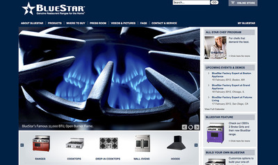 BlueStar's Redesigned Website Features a Fresh New Design, Higher Performance and More Tips for the Serious Home Chef
