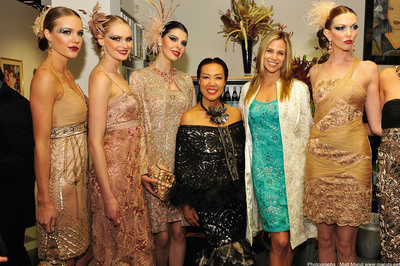Sue Wong Celebrates Her Glamorous "Autumn Sonata" Inspired Fall 2012 Collection at Los Angeles Fashion Week
