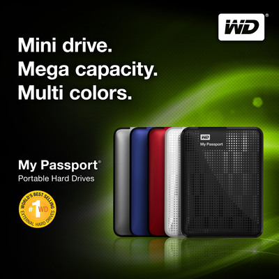 WD® Ships First 2 TB Portable Hard Drive With Next-Gen My Passport®