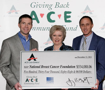 ACE Cash Express and NetSpend Support National Breast Cancer Foundation with $534,088.06