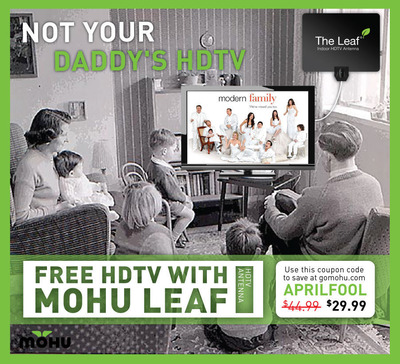 Consumers Receive Free HDTV with the Razor-Thin Mohu Leaf and Leaf Plus HDTV Antennas