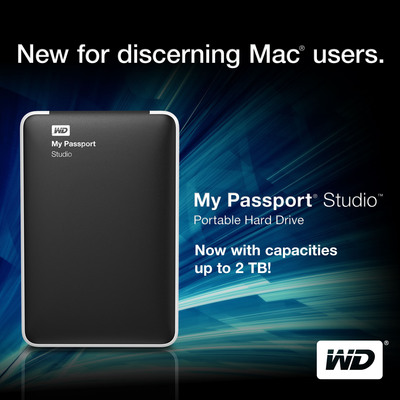 WD® Gives Mac® Users the First 2 TB Portable Hard Drive for All Their Digital Content