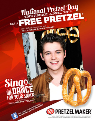 "Sing &amp; Dance For Your Snack" as Pretzelmaker® Celebrates With Free Soft Pretzels on April 26th For National Pretzel Day!