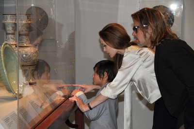 Angelina Jolie and Brad Pitt Attend Private Viewing of LACMA's Chinese Galleries