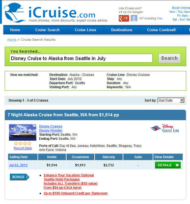 iCruise.com introduces Natural Language Cruise Search