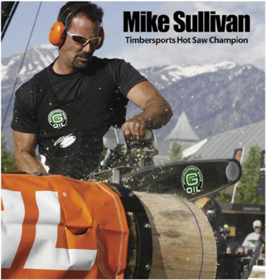 G-OIL® Celebrates Bar &amp; Chain And Small Engine Oil Distribution With TIMBERSPORTS Champion Mike Sullivan At National Hardware Show