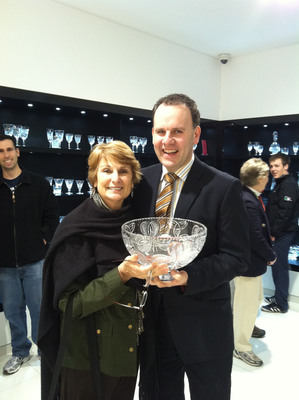 CIE Tours Vacationer is 250,000th Visitor to Famed House of Waterford Crystal