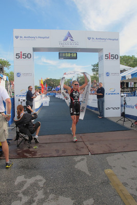 Sarah Haskins and Filip Ospaly Repeat as 2012 St. Anthony's Triathlon Champions