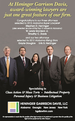 Five Heninger Garrison Davis, LLC attorneys named as Super Lawyers® and Rising Stars