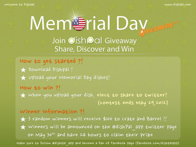 DishPal Celebrates Memorial Day with a Giveaway