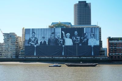 Giant Photo of Royal Family Dominates the Thames for Jubilee