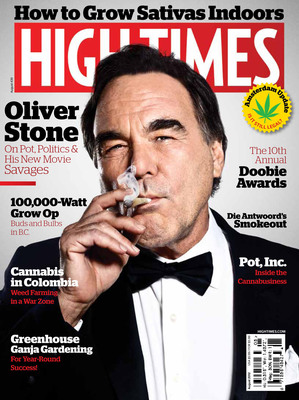 Oliver Stone Smokes A Joint On The Cover Of HIGH TIMES