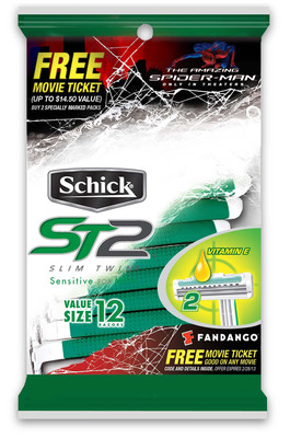 Shave More, Get More: Schick® ST2® and Slim Twin® Give Away Thousands of Free Tickets to "The Amazing Spider-Man™"
