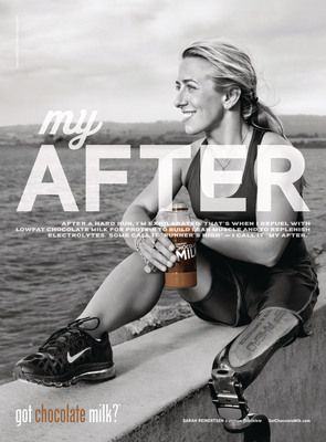 Ironman and Challenged Athlete Sarah Reinertsen Reveals "her After" is Refueling with Chocolate Milk