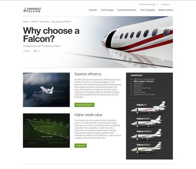 Dassault Falcon Launches New Global Website http://www.DassaultFalcon.com